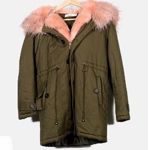 Pink Fluffy Parka